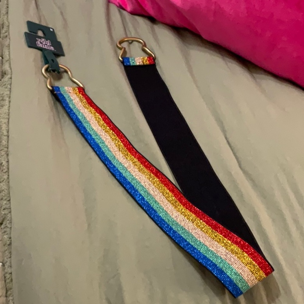 Glitter Rainbow Strap with Gold Hardware